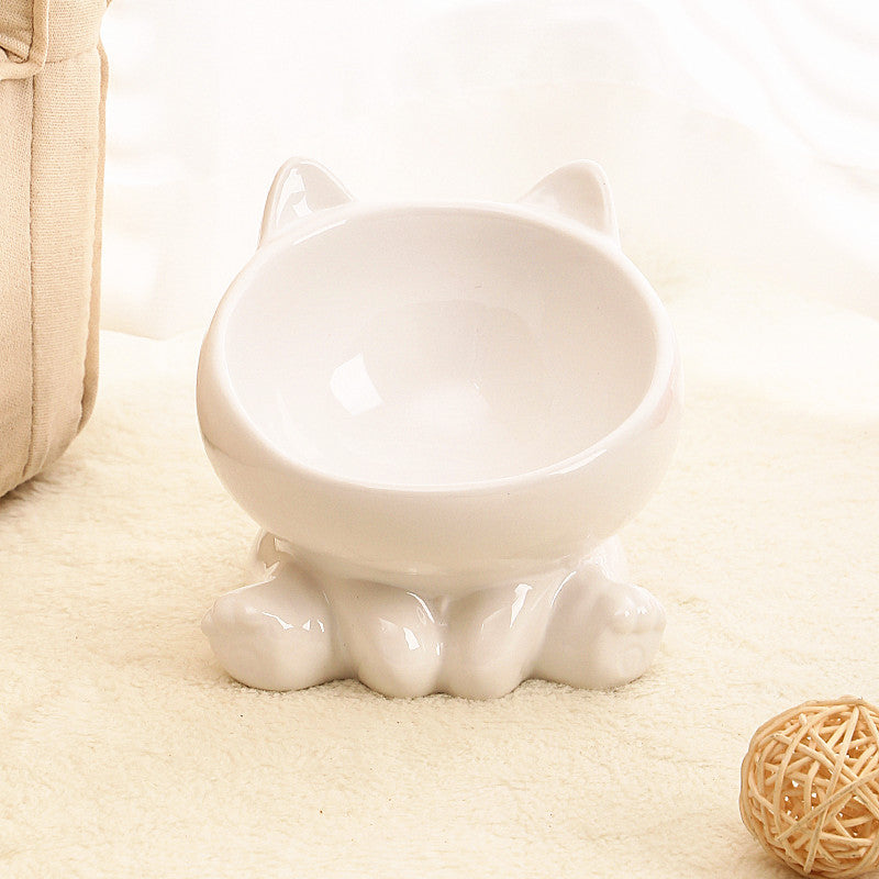 Elevated Ceramic Cat Bowl