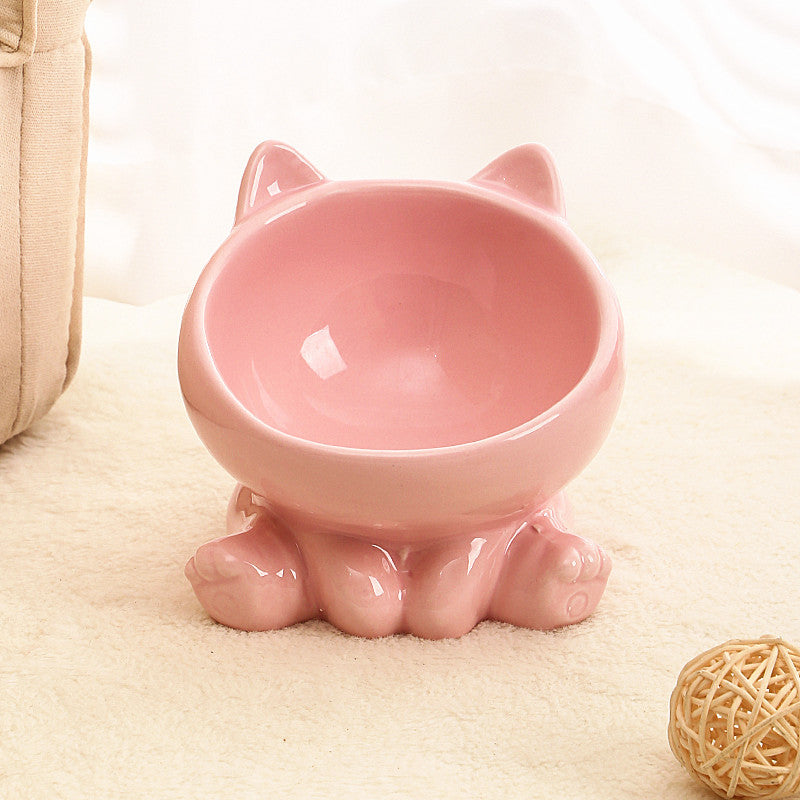 Elevated Ceramic Cat Bowl